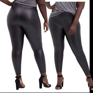 Torrid Black Faux Leather Stretchy Edgy‎ Moto Punk Leggings #11496903 4x #512